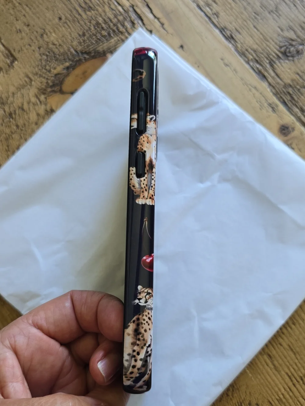 BURGA New Cheetah & Cherry Pattern Phone Case